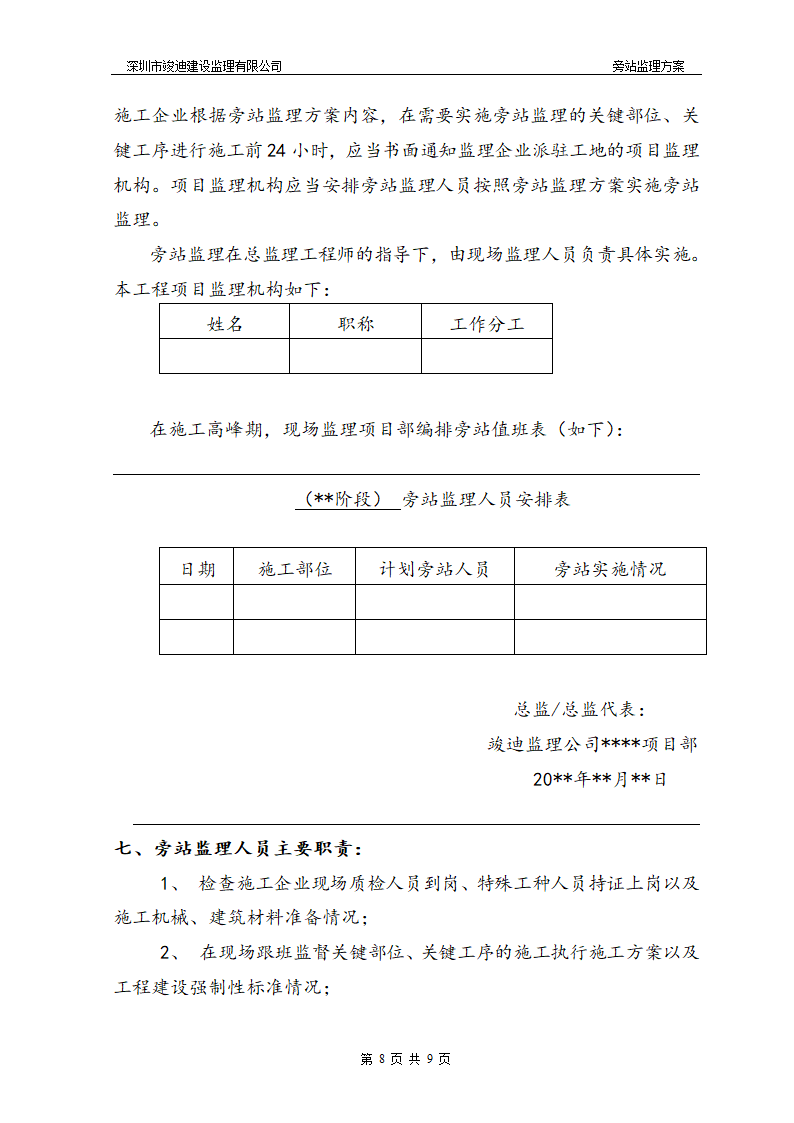 某工程旁站详细监理方案.doc第9页