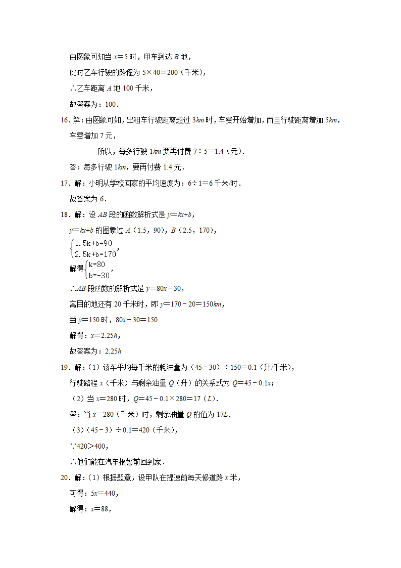 2020-2021学年七年级数学北师大版下册《第3章变量之间的关系》常考题型专题训练（word版含解析）.doc第13页