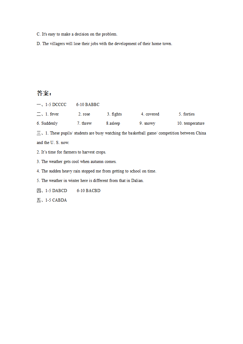 Unit 7 Seasons 同步练习 1.doc第5页