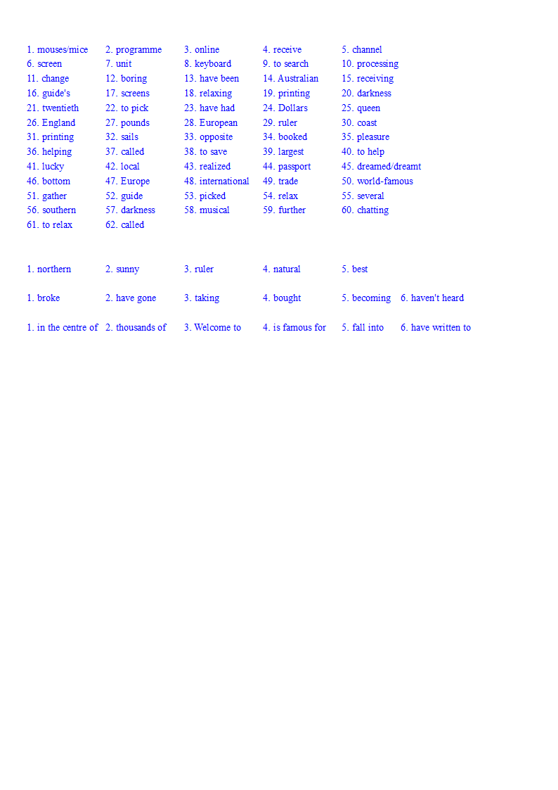 牛津译林版英语八年级下Unit 3 Online tours词汇提优训练（含答案）.doc第3页