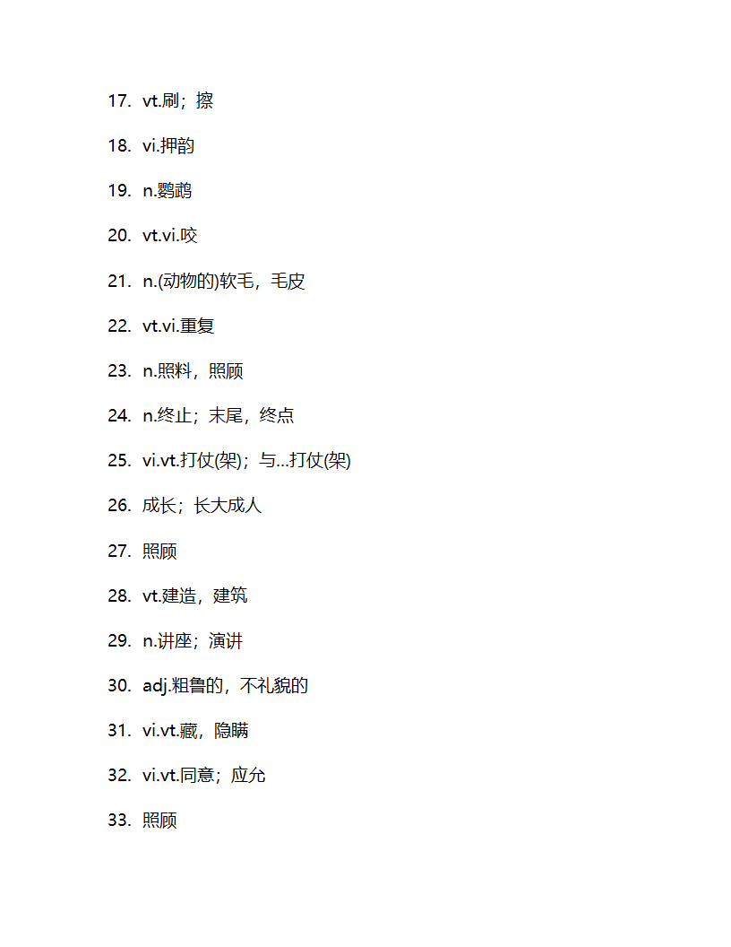 Unit 8 Pets单词检测  2022-2023学年牛津译林版英语七年级下册（含答案）.doc第5页