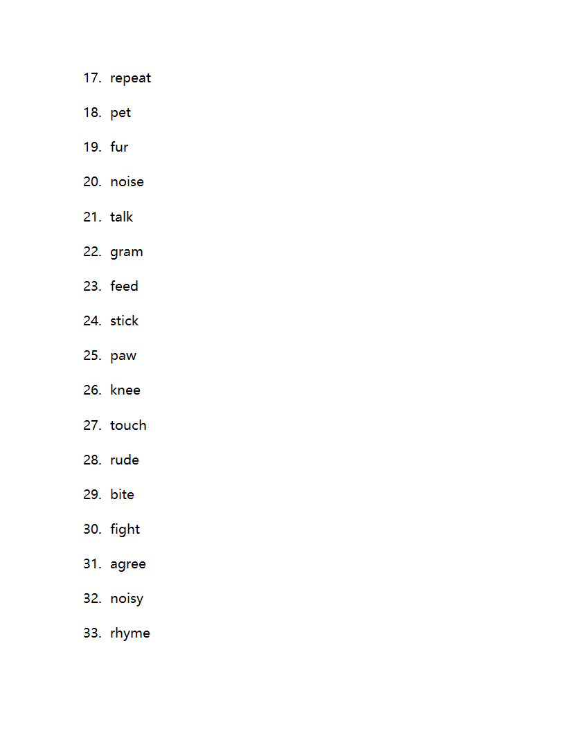 Unit 8 Pets单词检测  2022-2023学年牛津译林版英语七年级下册（含答案）.doc第11页