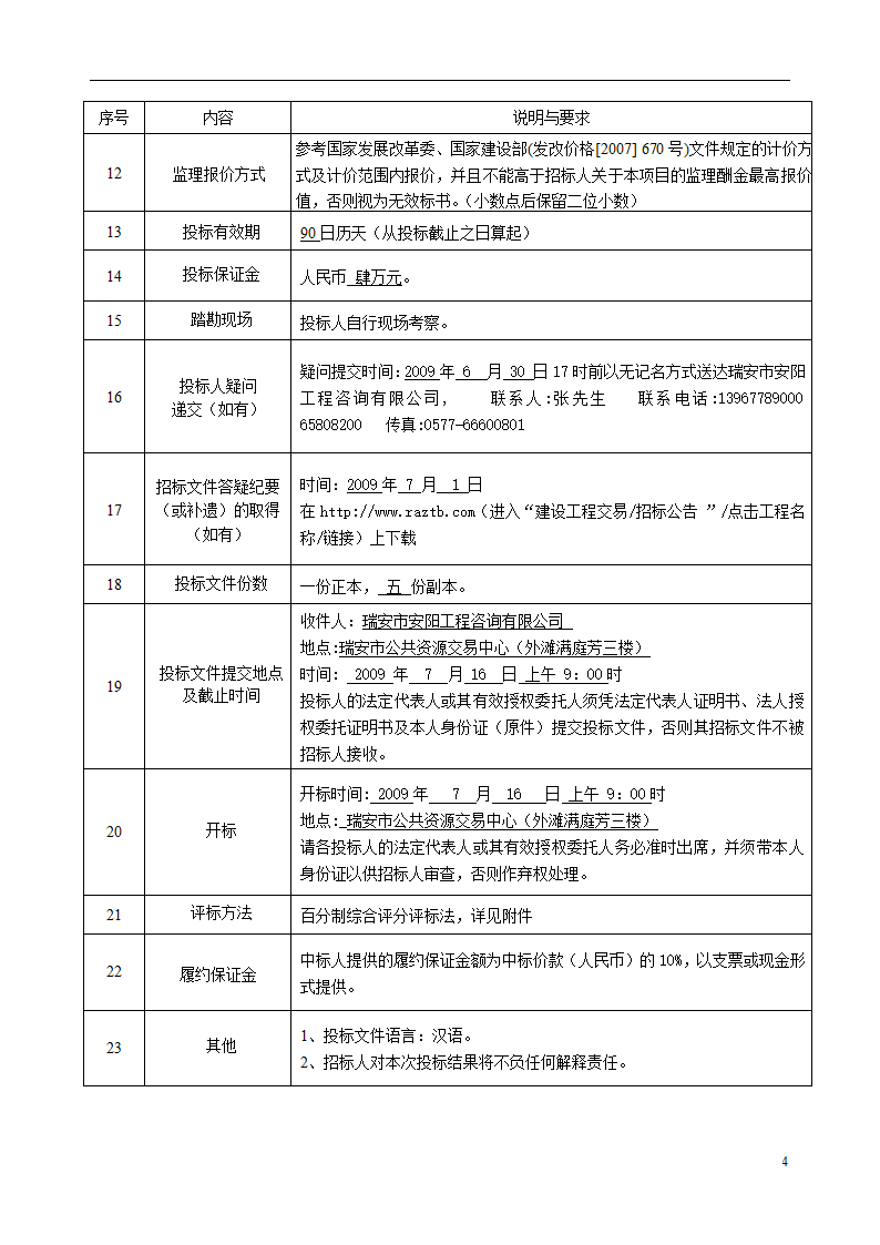 瑞安市档案馆大楼工程监理招标文件.doc第5页