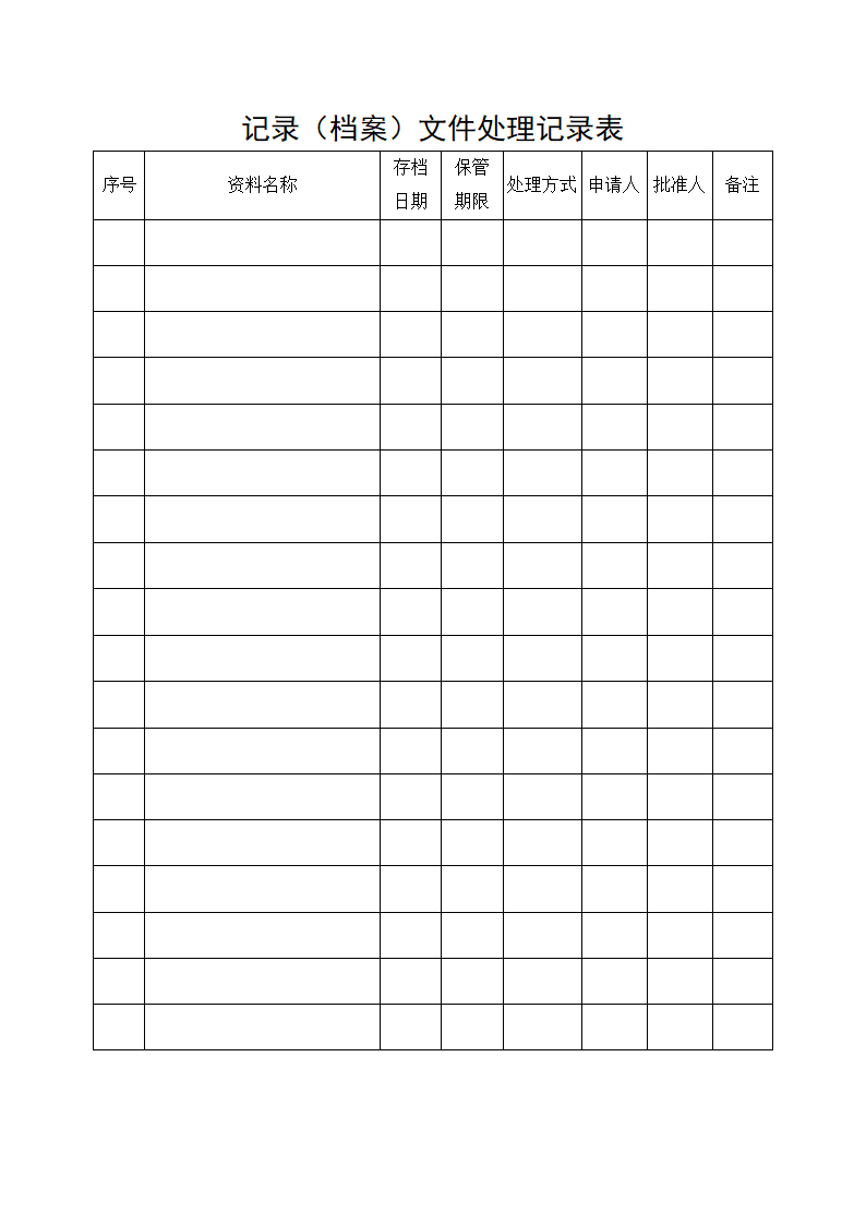 档案文件处理记录表.docx第1页