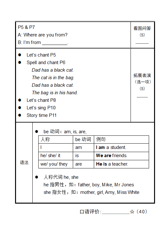 Unit 1 Welcome back to school! 英语单元知识点和口试内容.doc第2页