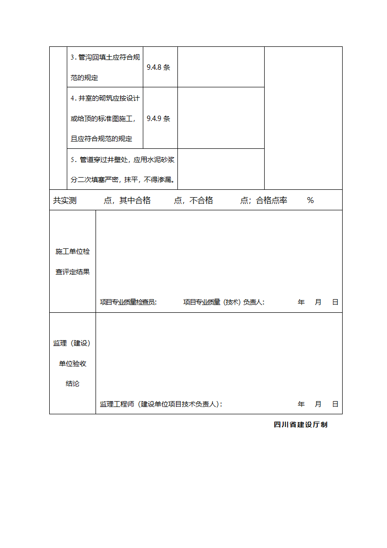 给水管沟及井室安装工程检验批质量验收记录.doc第2页