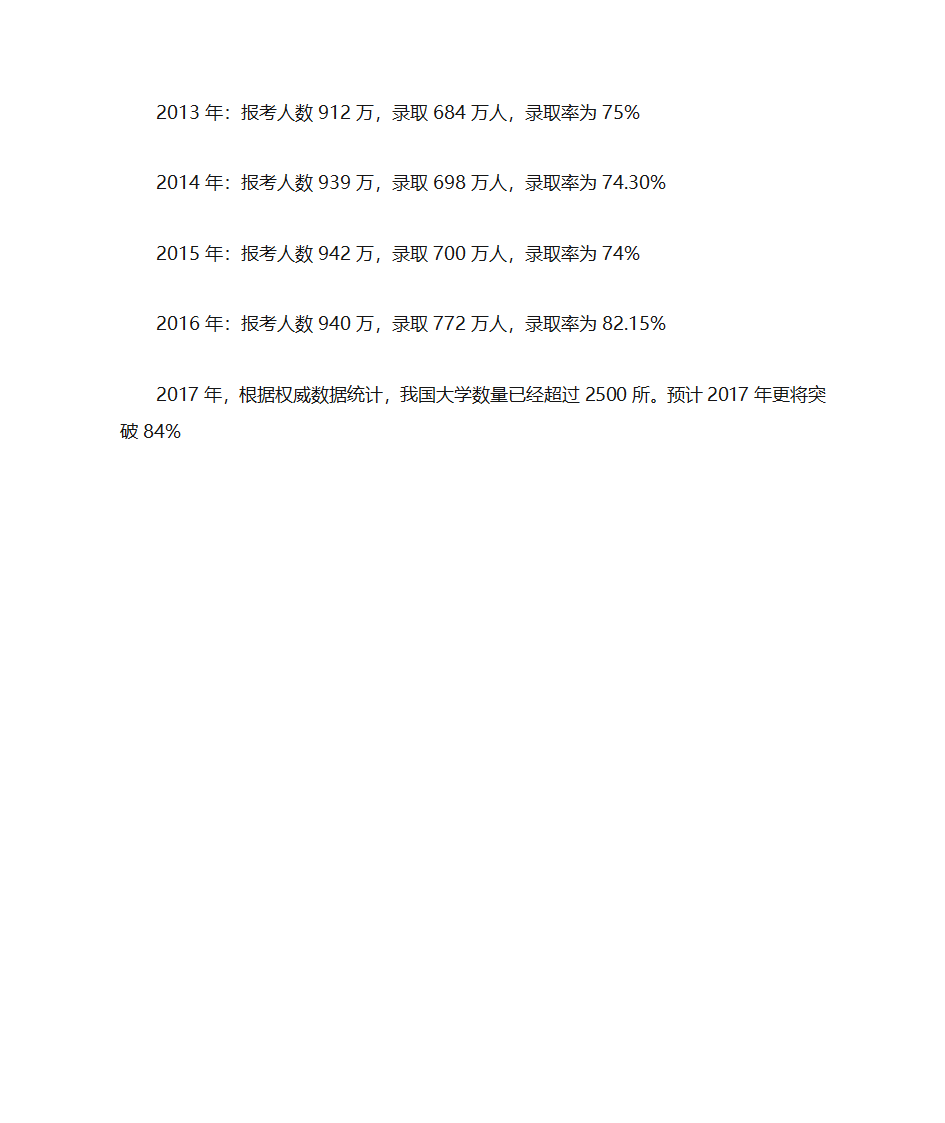 1950-2016全国普通高考录取人数一览第6页