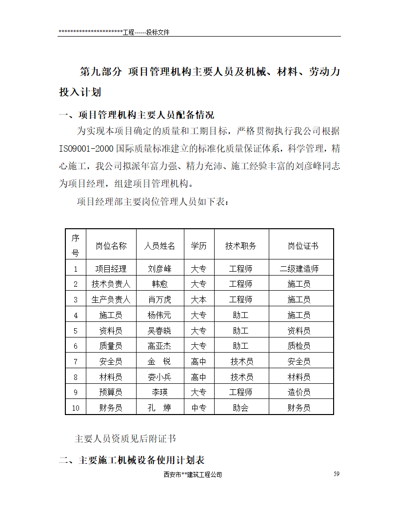 西安市某砖混结构办公楼施工组织设计.doc第59页