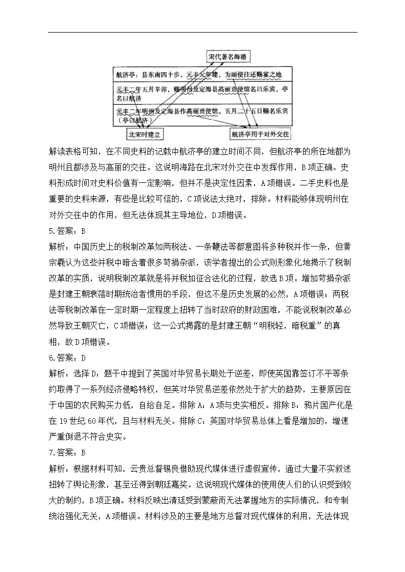 2023届广东省高三下学期5月新高考考前冲刺考试历史试卷（含解析）.doc第9页