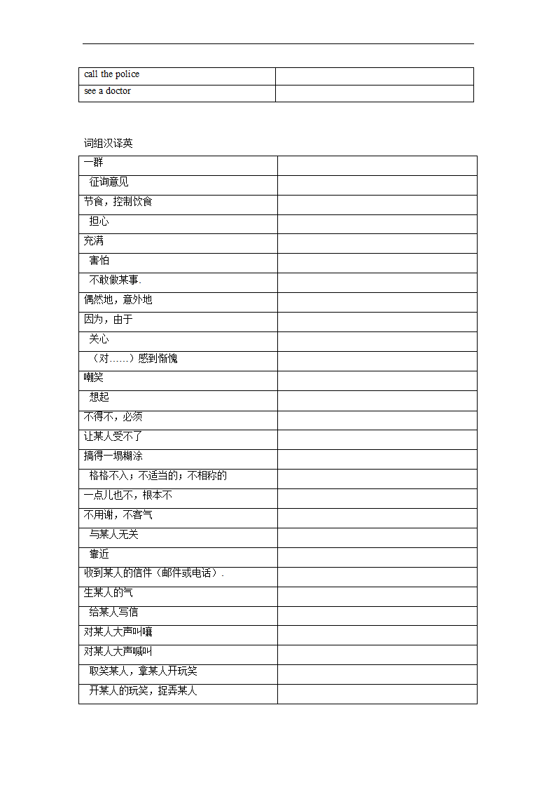 Module 2 Unit 4单词、词组默写清单 2022-2023学年牛津深圳版英语九年级上册（含答案）.doc第5页