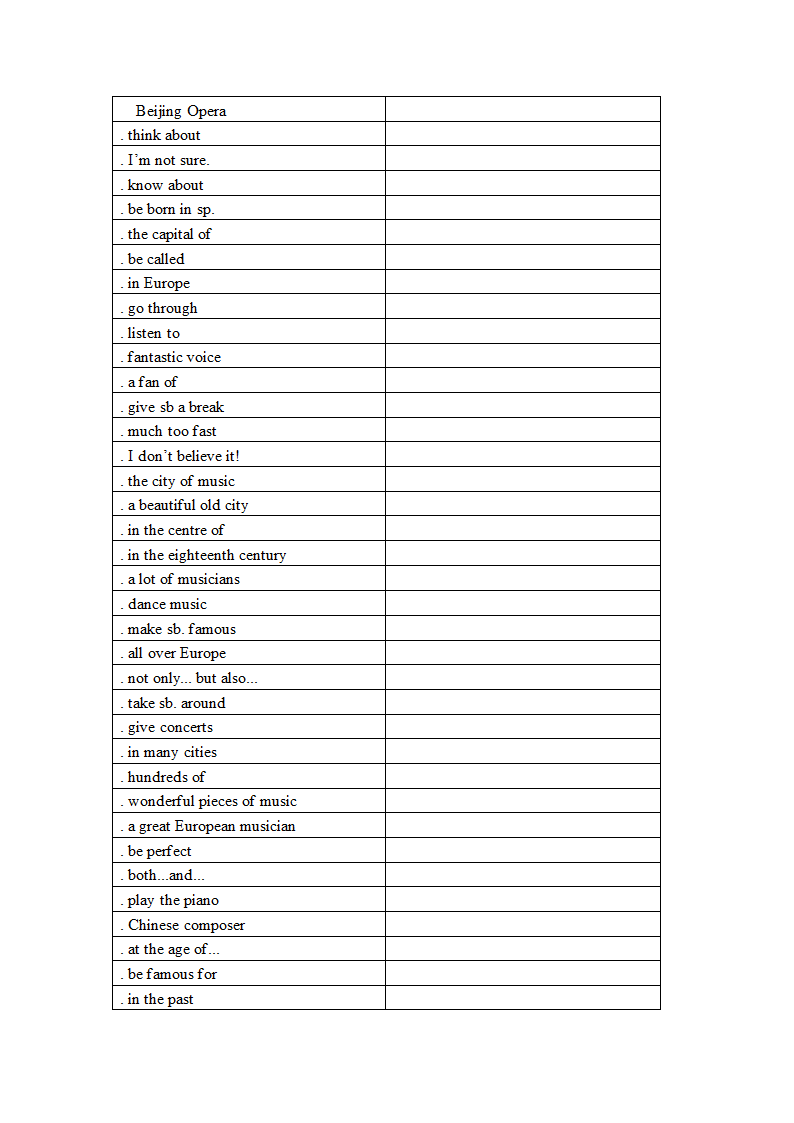 2021-2022学年外研版七年级英语下册Module 12 Western music单词、词组默写清单（含答案）.doc第4页