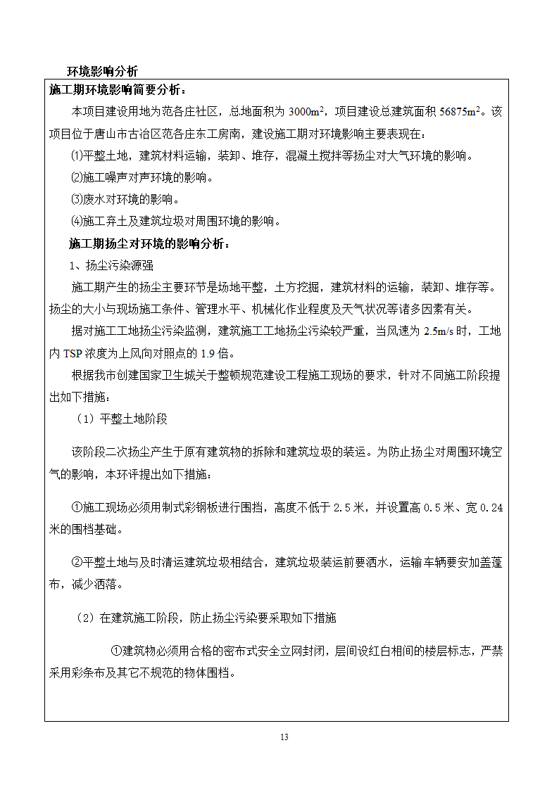 唐山市某房地产项目环评报告.doc第14页