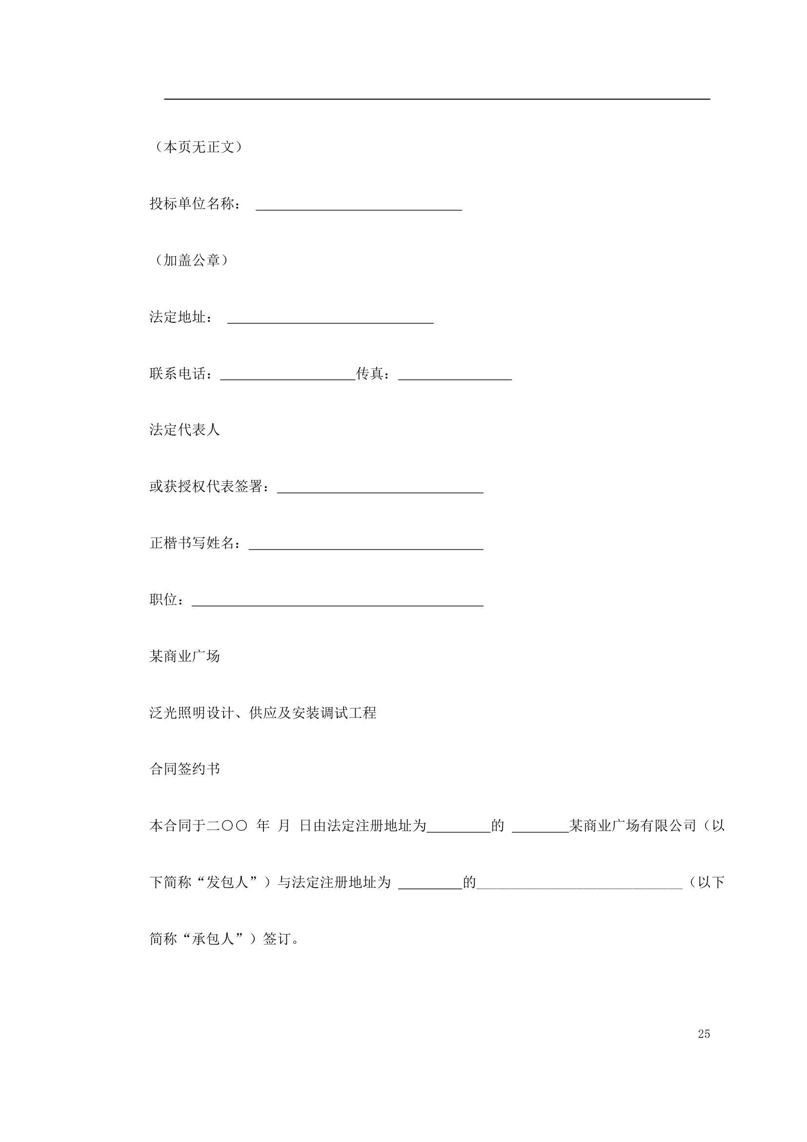 某商业广场泛光照明设计供应及安装调试工程招标文件.doc第25页