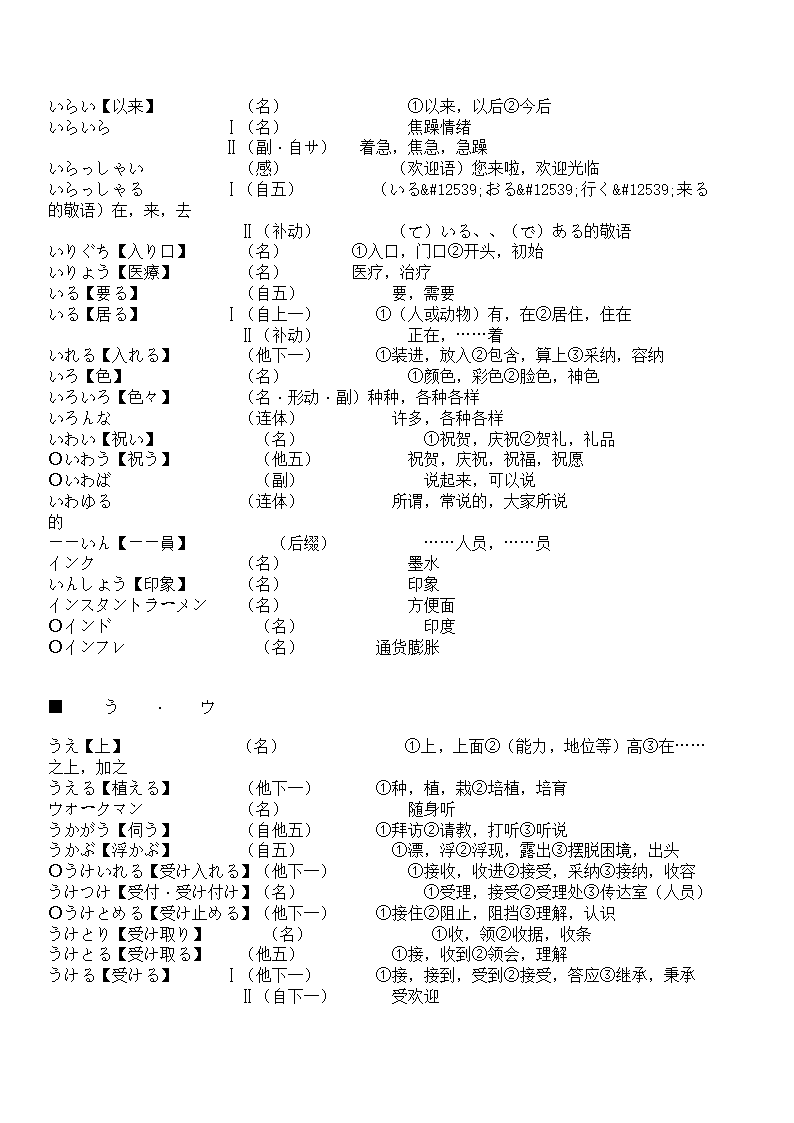 辽宁省成人本科毕业生学士学位考试日语词汇表第9页