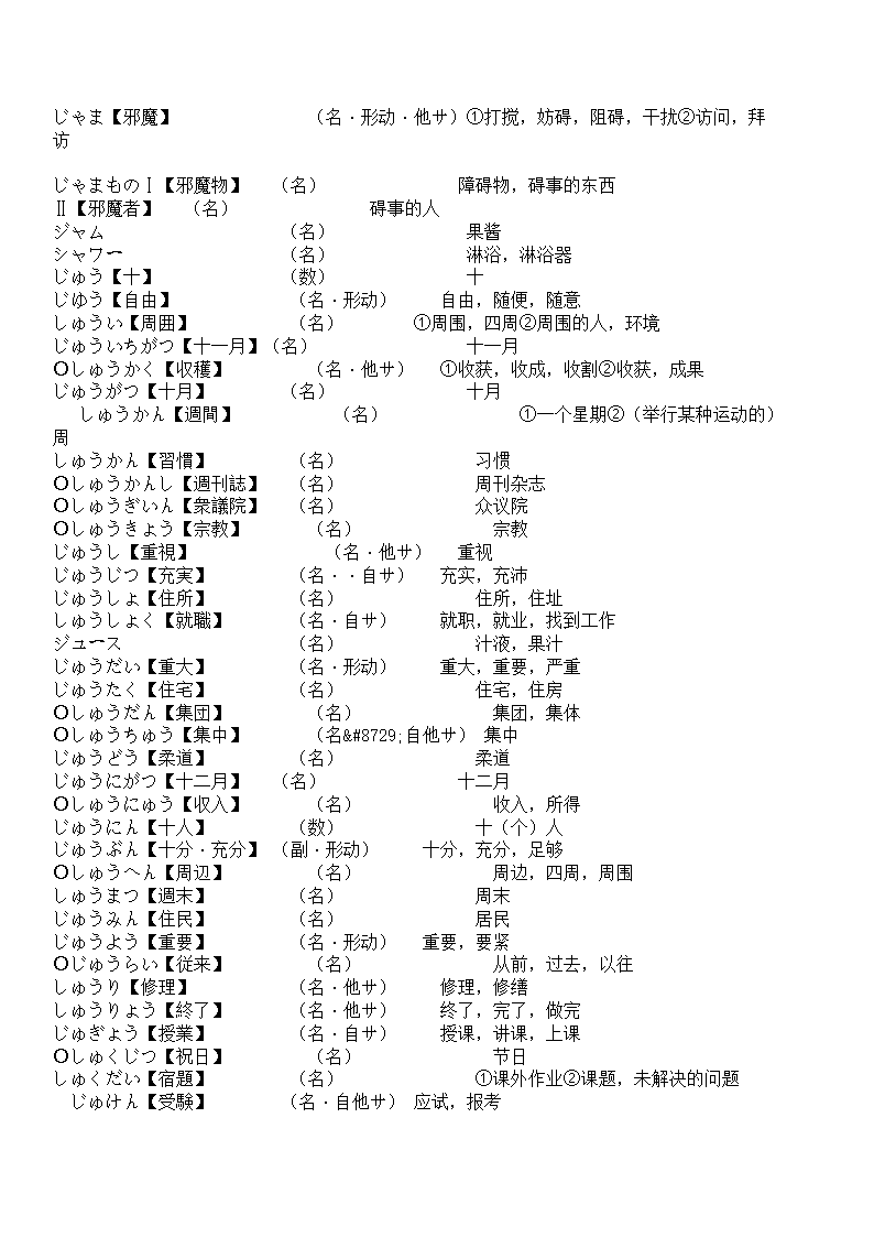 辽宁省成人本科毕业生学士学位考试日语词汇表第43页