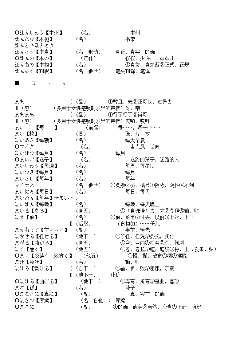 辽宁省成人本科毕业生学士学位考试日语词汇表第83页