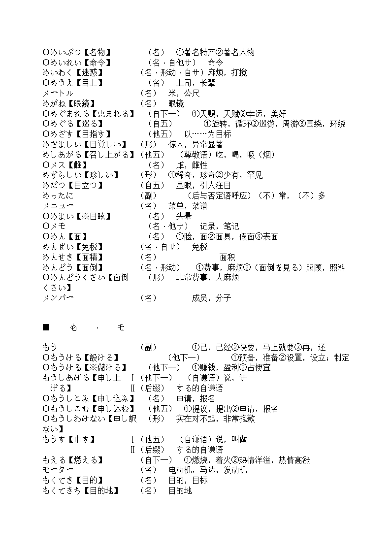 辽宁省成人本科毕业生学士学位考试日语词汇表第88页