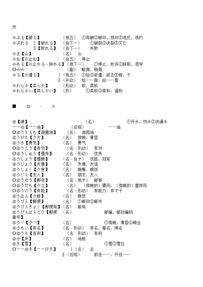 辽宁省成人本科毕业生学士学位考试日语词汇表第91页