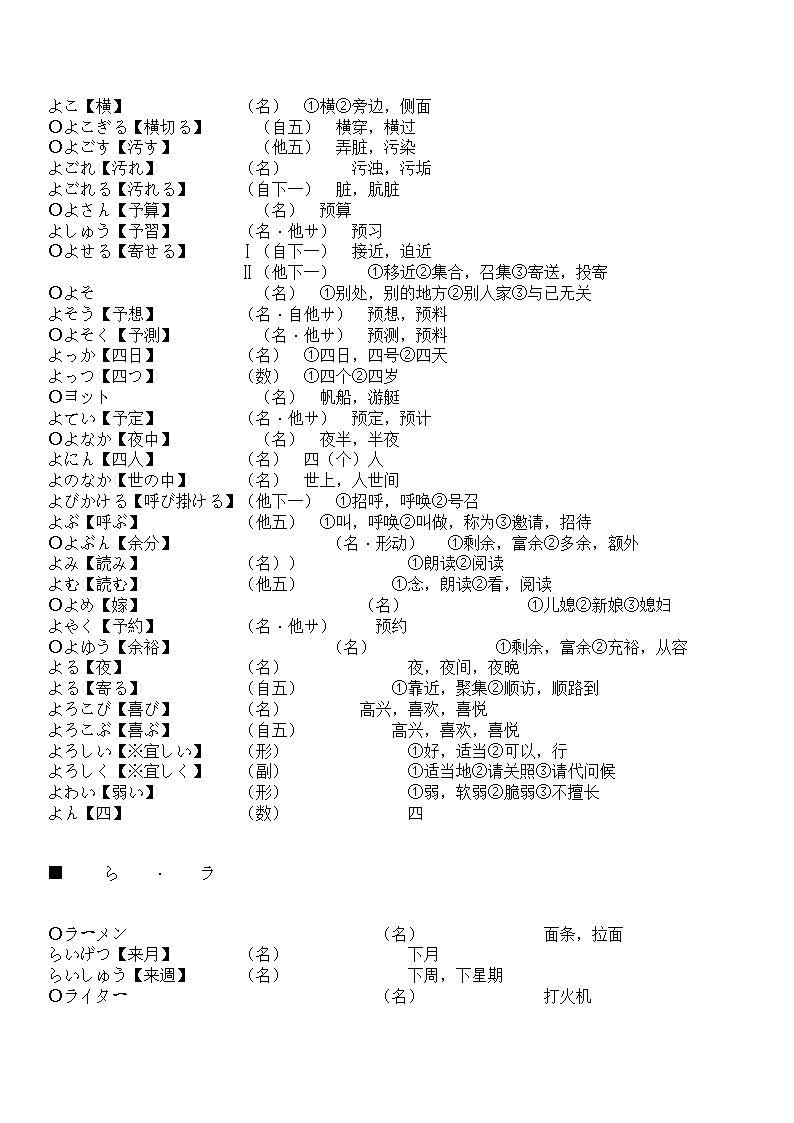 辽宁省成人本科毕业生学士学位考试日语词汇表第93页