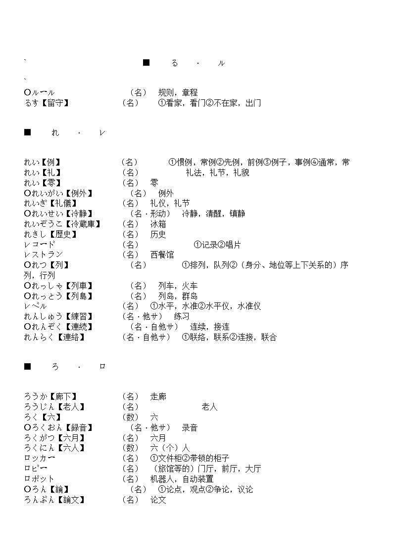 辽宁省成人本科毕业生学士学位考试日语词汇表第95页