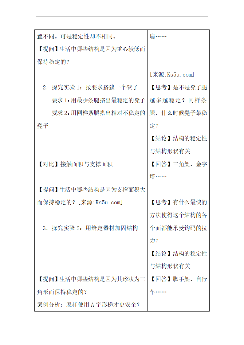 通用技术教学设计——结构与稳定性.doc第2页