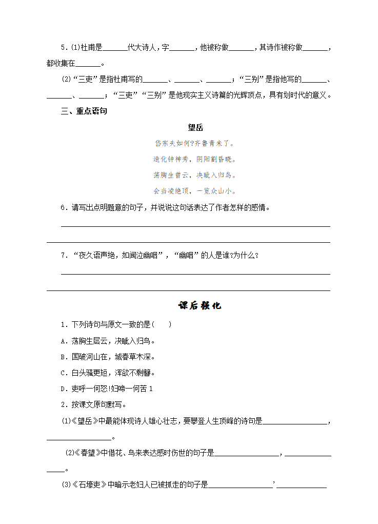 25.杜甫诗三首 学案.doc第6页