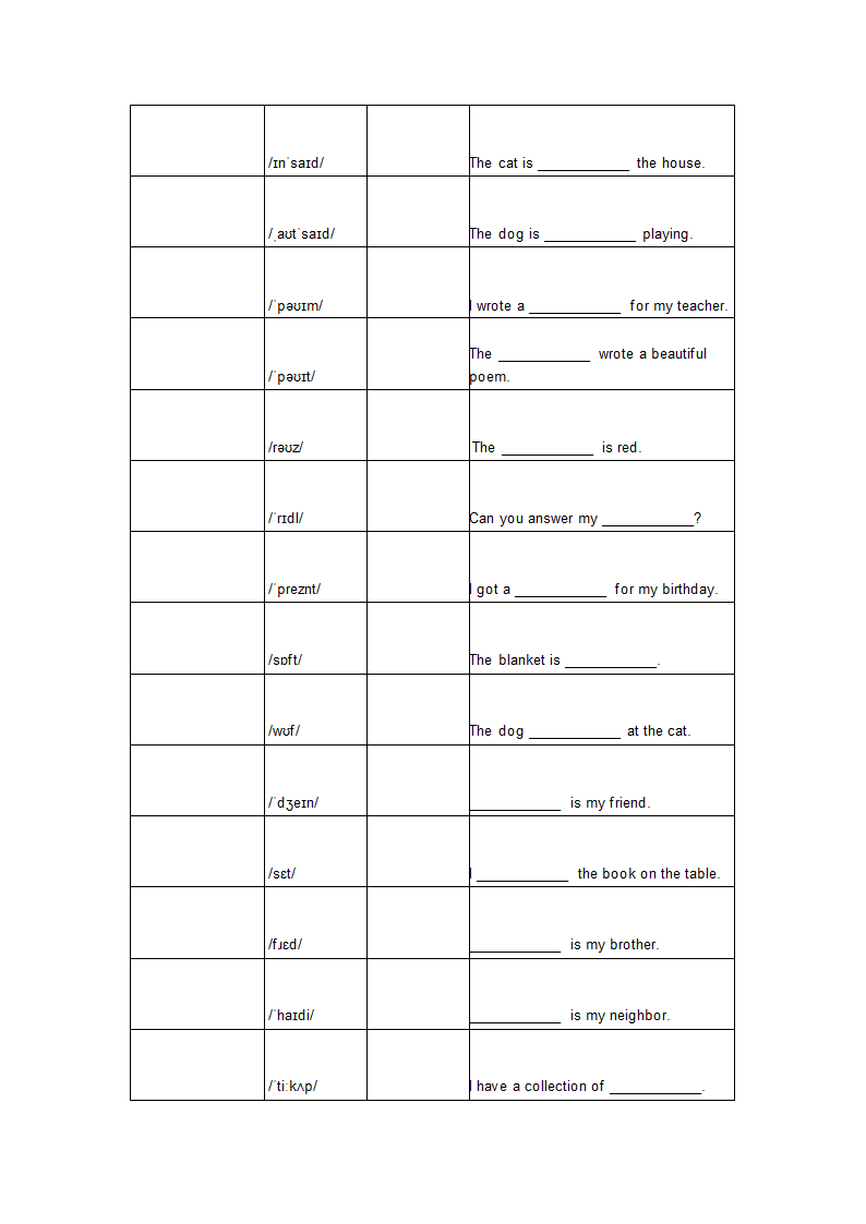 Unit 5Family and Home Lessons 28-30 单词背默音标写词造句应用同步练习 冀教版七年级英语上册.doc第6页