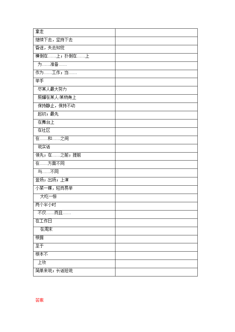 Module 3 Unit 5 Action 单词、词组默写清单 2022-2023学年牛津深圳版英语九年级上册(含答案).doc第5页