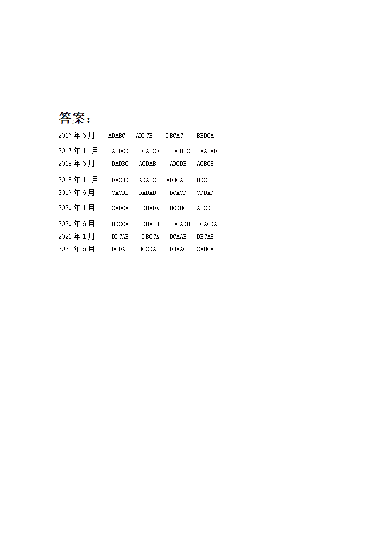 浙江高考英语试卷近5年（2017-2021年)真题分类汇编—完型填空（含答案）.doc第10页