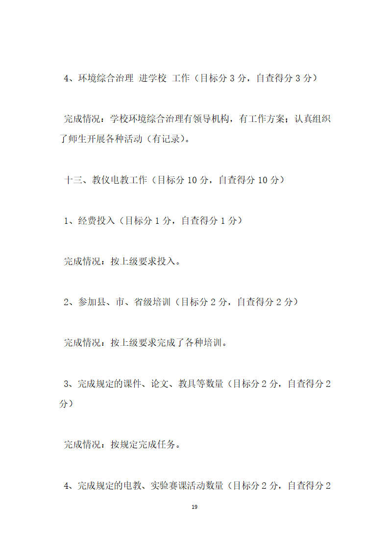 教育工作目标完成情况自查报告.docx第19页