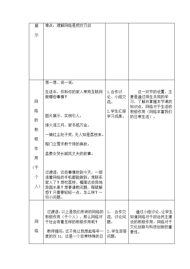 2.1 网络改变世界 教案.doc第3页