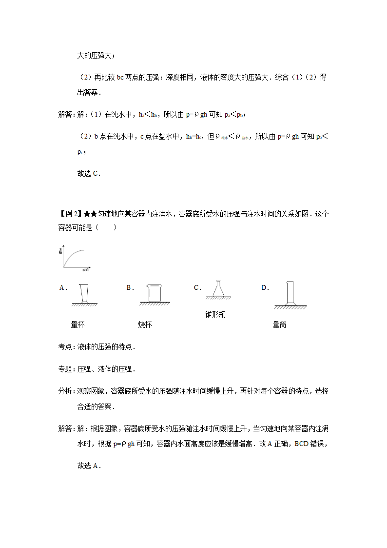 八年级下册物理液体压强及大气压强复习（知识点及例题）.doc第2页