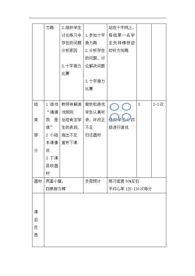 全国通用 六年级下册体育 耐久跑  教案.doc第5页