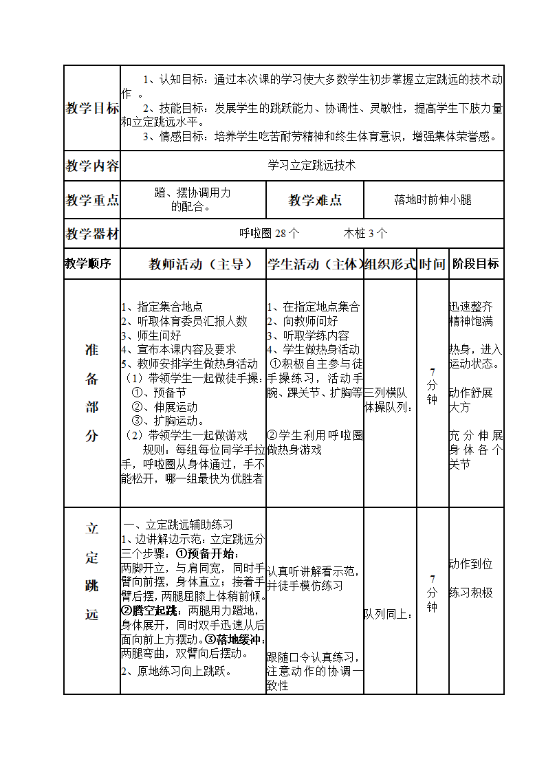 四年级体育教案  - 立定跳远  全国通用.doc第2页