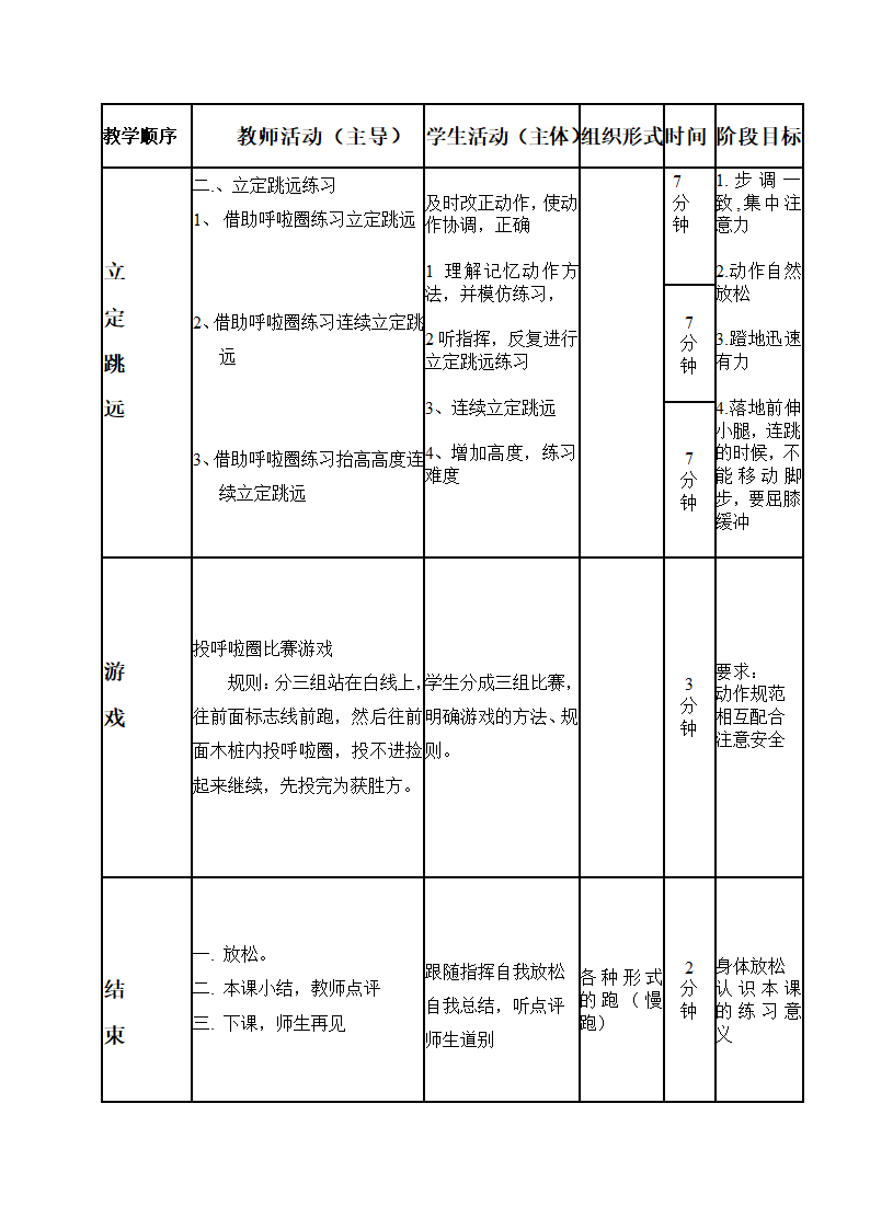 四年级体育教案  - 立定跳远  全国通用.doc第3页