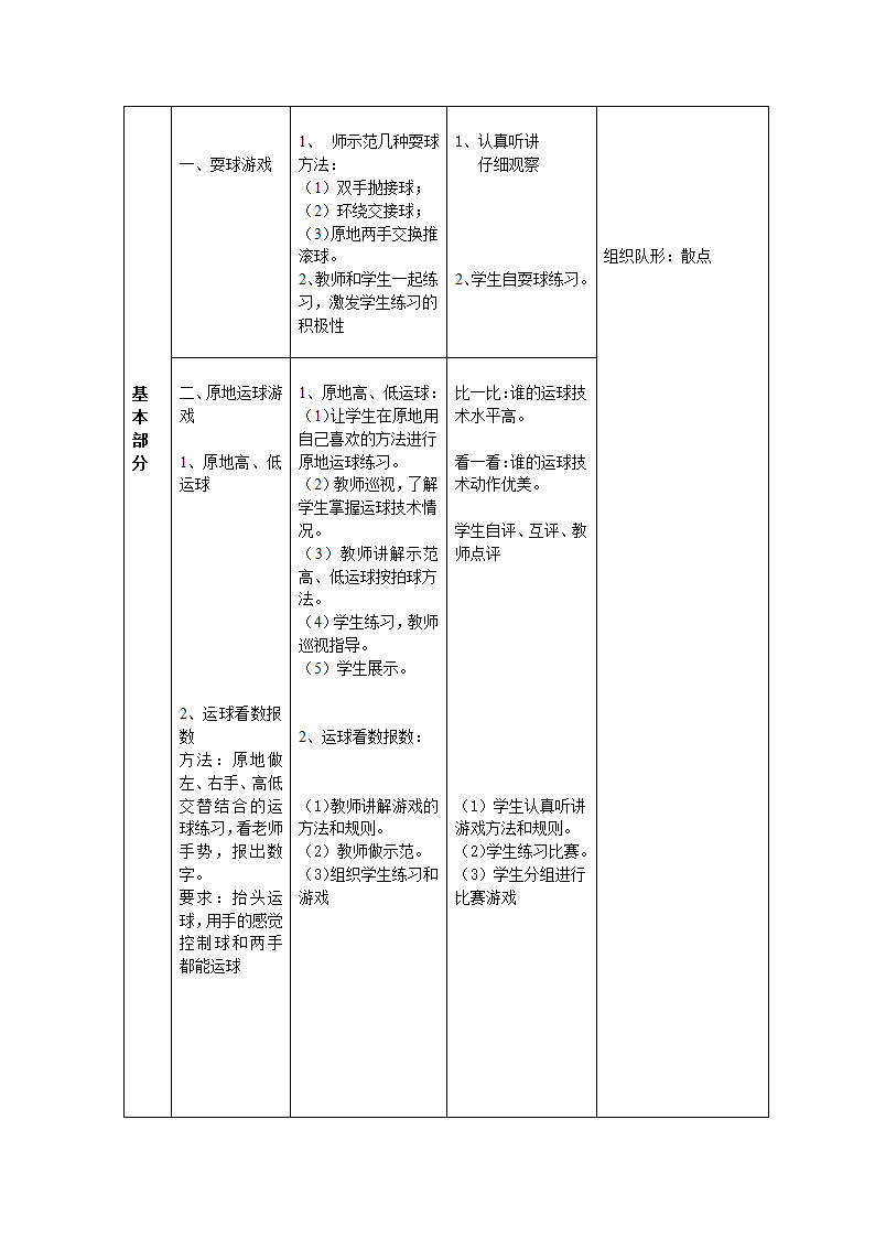 小学体育教案-篮球：运球游戏 全国通用.doc第2页