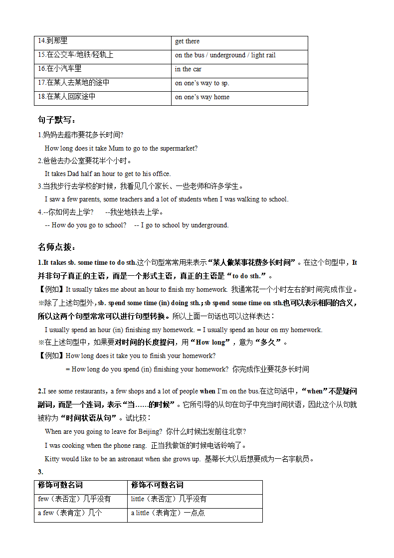 Module2 Unit6 Going to school单词词组默写2022-2023学年牛津上海版六年级英语上册(含答案).doc第2页