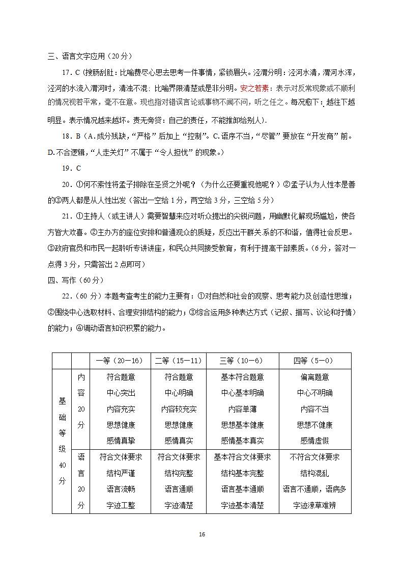 2022年全国著名重点中学领航高考冲刺试卷（十六）语文（word含答案）.doc第16页