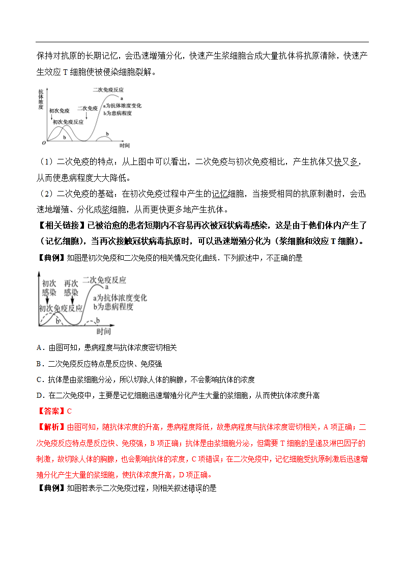 2020年高考生物疫情考点透视突破03+免疫系统消灭人体内的病毒(解析版)第6页