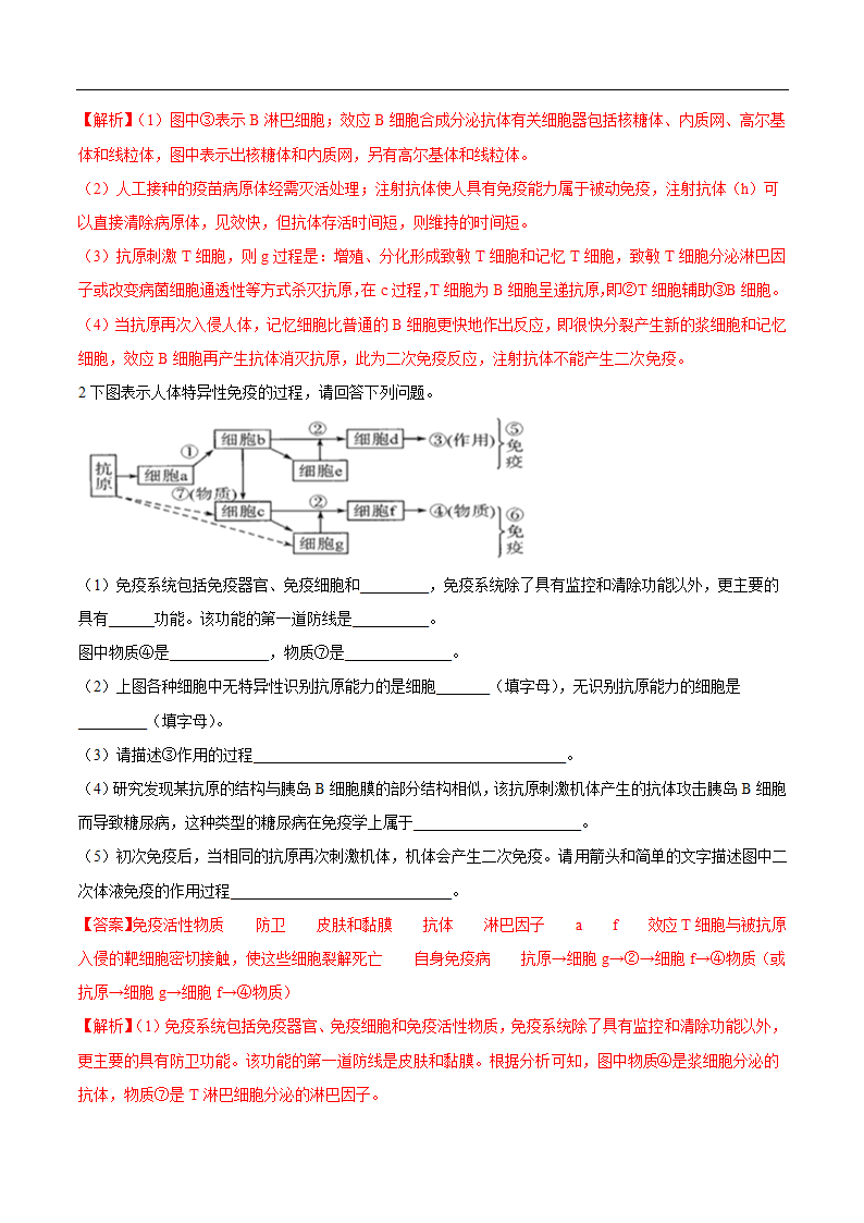 2020年高考生物疫情考点透视突破03+免疫系统消灭人体内的病毒(解析版)第17页