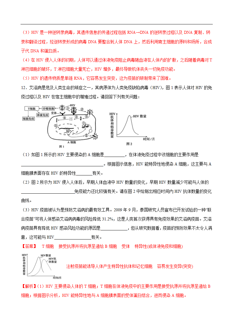 2020年高考生物疫情考点透视突破03+免疫系统消灭人体内的病毒(解析版)第25页