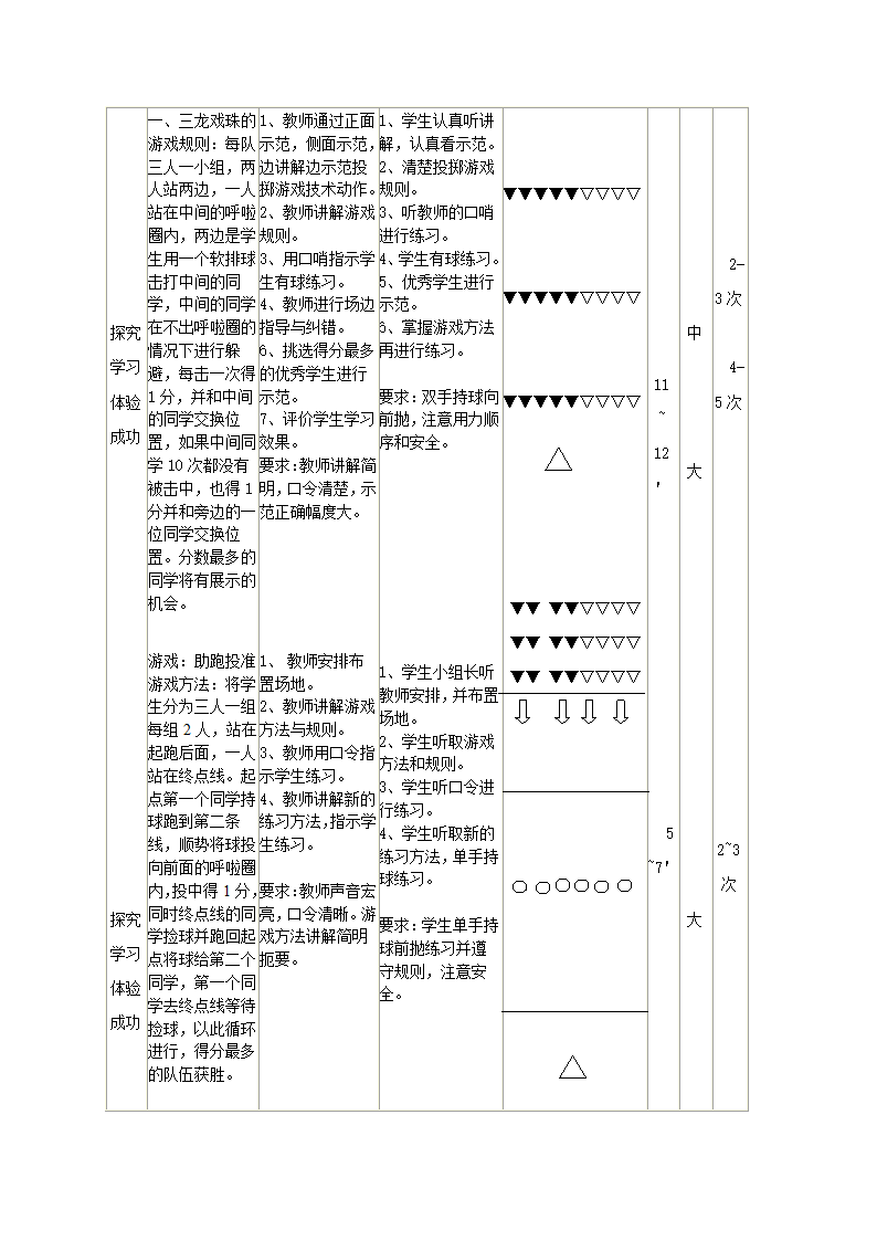 六年级体育教案 -投掷游戏 全国通用.doc第4页