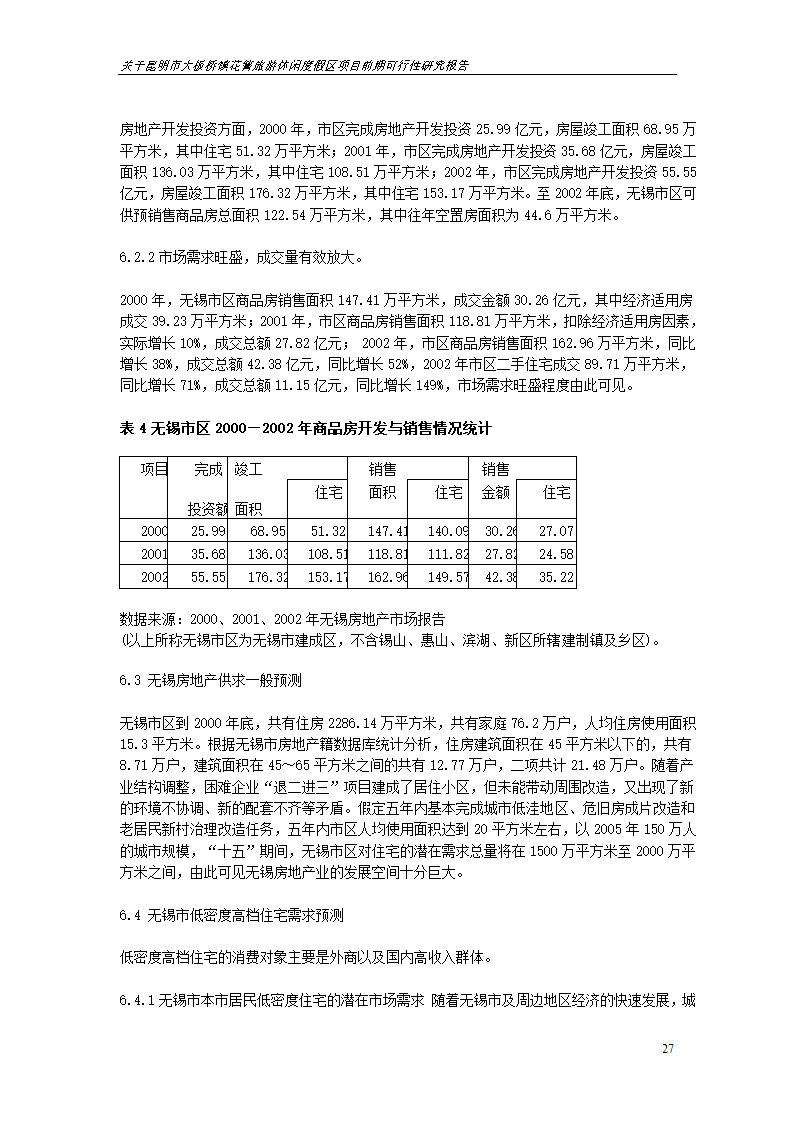 关于昆明市大板桥镇花箐旅游休闲度假区 项目前期可行性研究报告.doc第27页