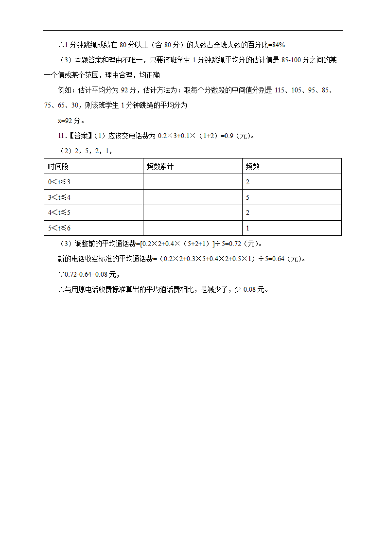 初中数学人教版八年级下册《20.1.1 平均数 2》练习.docx第7页