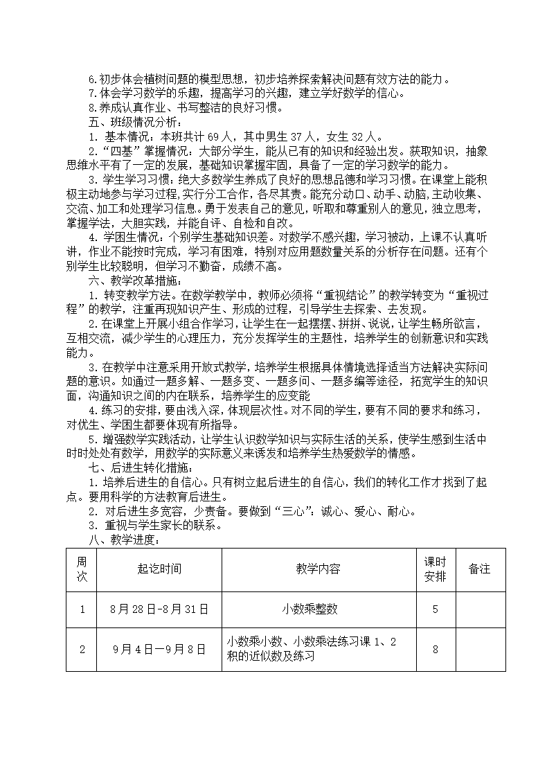 数学教学计划进度表.docx第2页