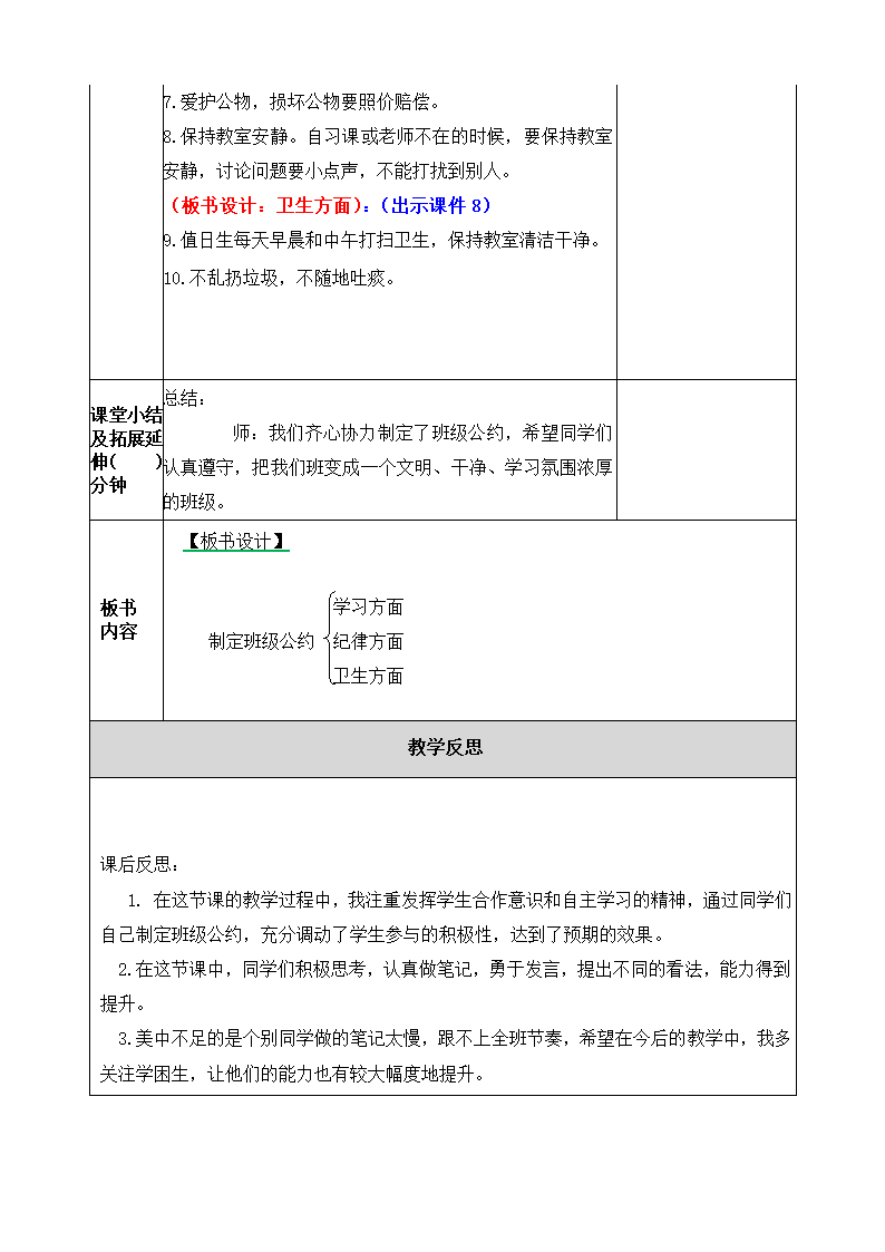 五年级上册语文教案-口语交际：制定班级公约 教案（部编版）.doc第3页