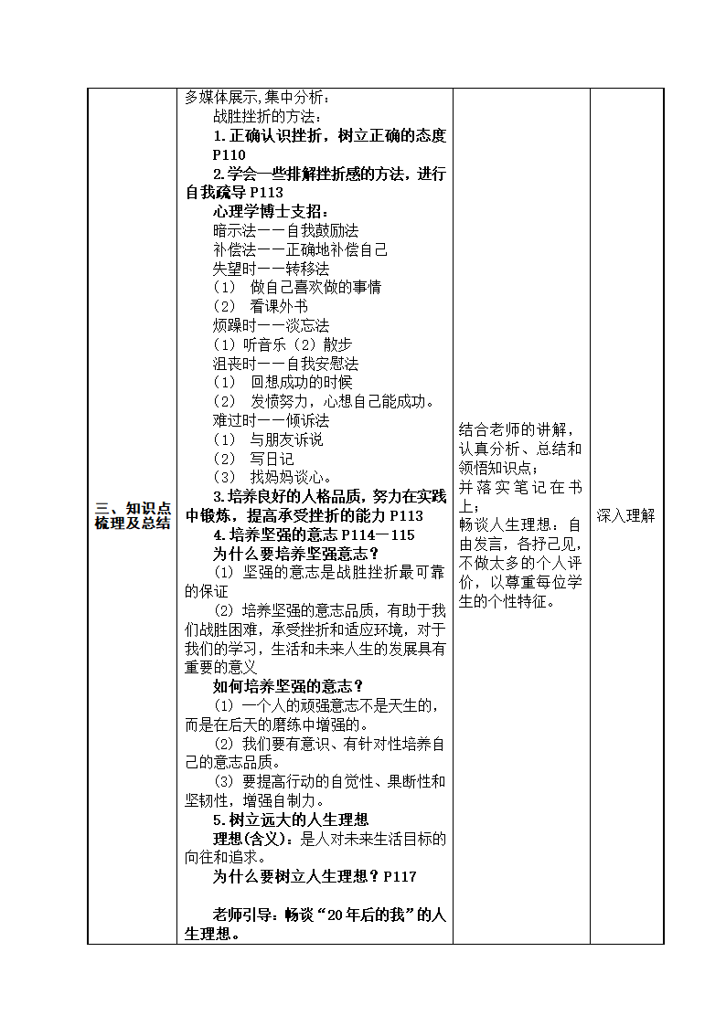 第二课时《战胜挫折》表格式教案.doc第3页