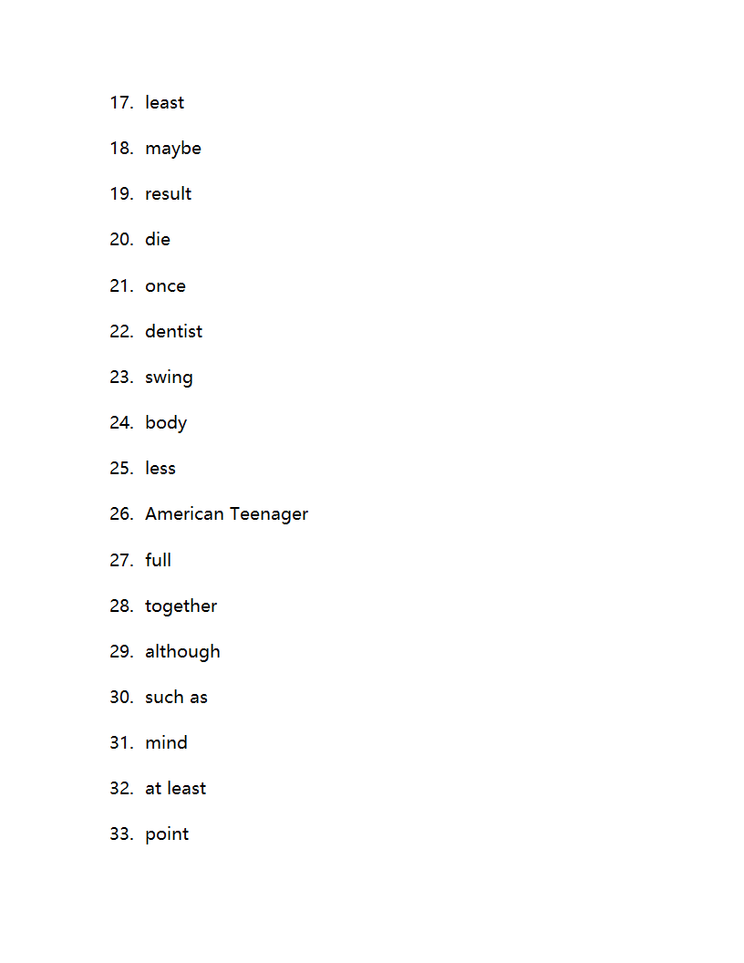 Unit 6 How often do you exercise？ 单词检测 2022-2023学年鲁教版（五四学制）英语七年级上册(含答案).doc第11页