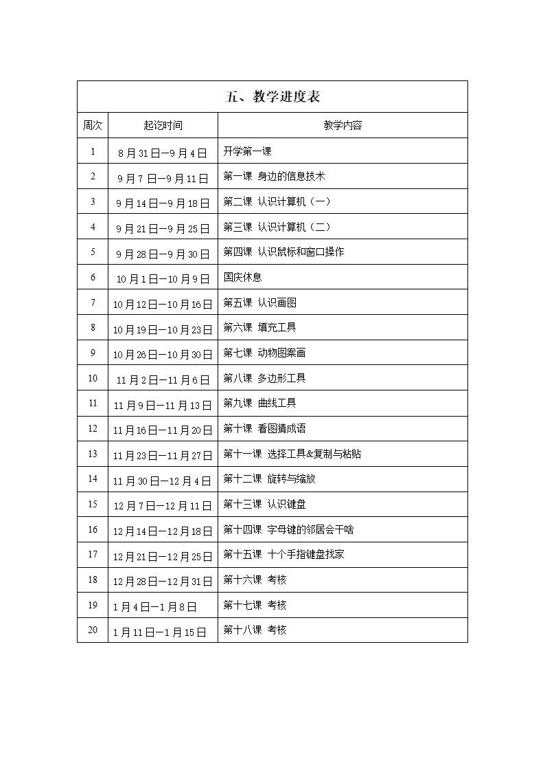 信息技术四年级上册教学计划.docx第3页