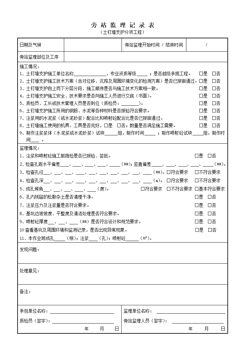 某工程旁站监理记录表正式.doc第5页